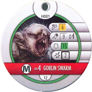 Goblin Swarm Horde Token Hobbit Heroclix Starter Set H001