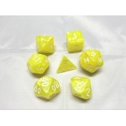 Bright Yellow pearl dice set 4/6/8/10/10s/12/20 - 7 DiceGreen Transluent Glitter Dice Set
