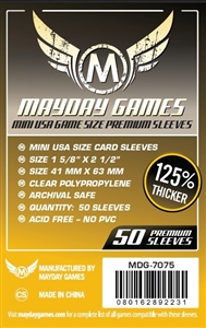 Premium Mini USA Game Size Sleeves 41 X 63 MM (50 Pack) (Yellow)
