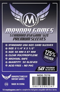 PREMIUM Std. USA Game Size Sleeves 56 MM X 87 MM (50 pack)(Purple)