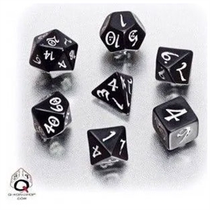 Classic Black and White Dice Set (7 dice)